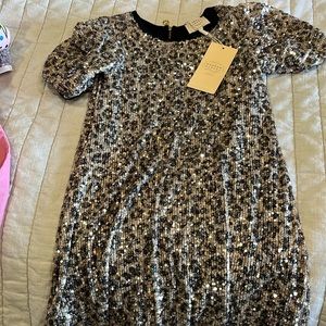 Leopard sequin dress